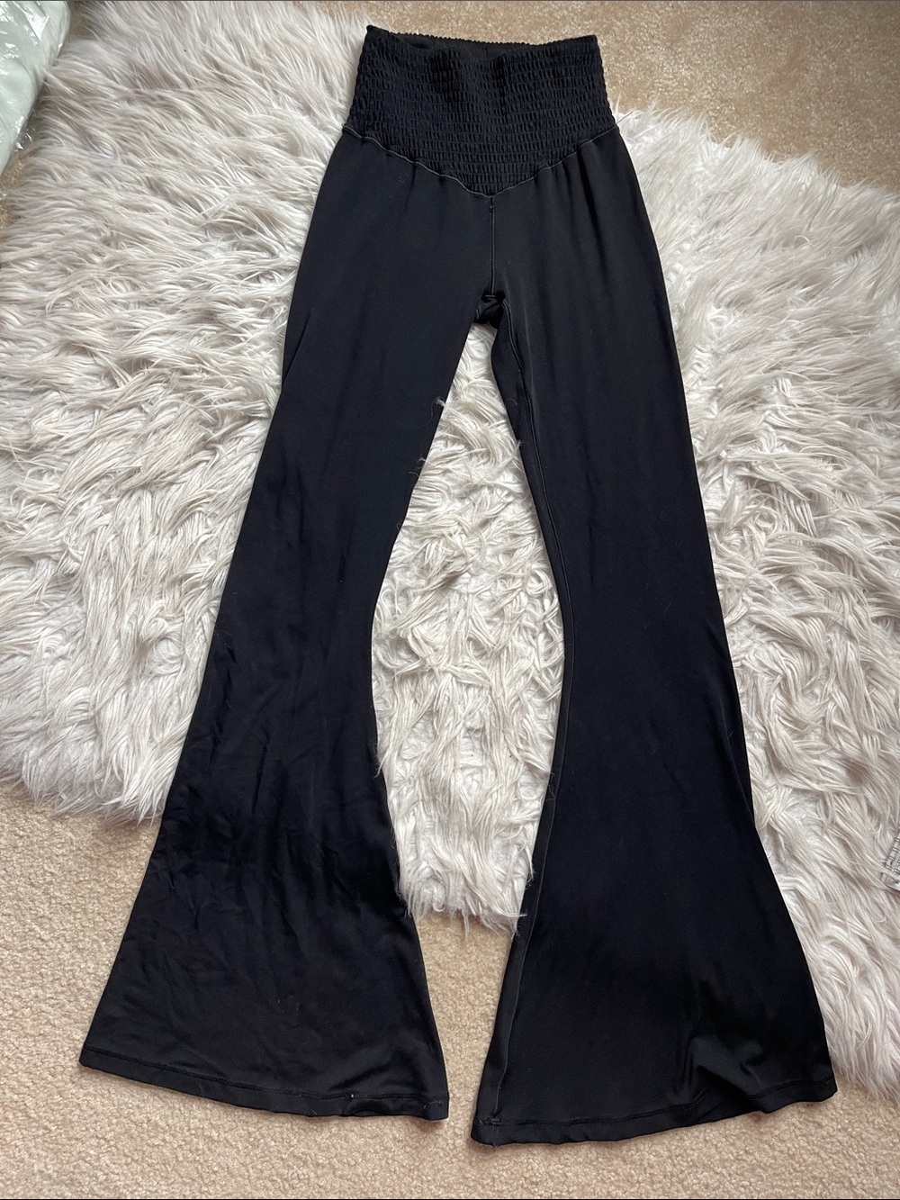 High-Waist Black Flare Leggings